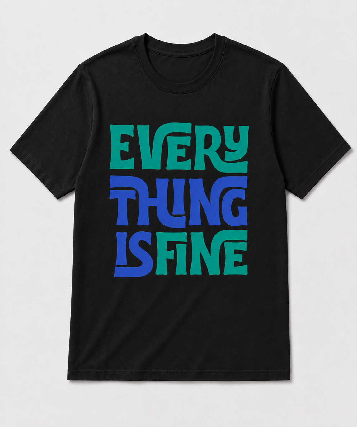 Everything Is Fine Graphic T-Shirt – Navy