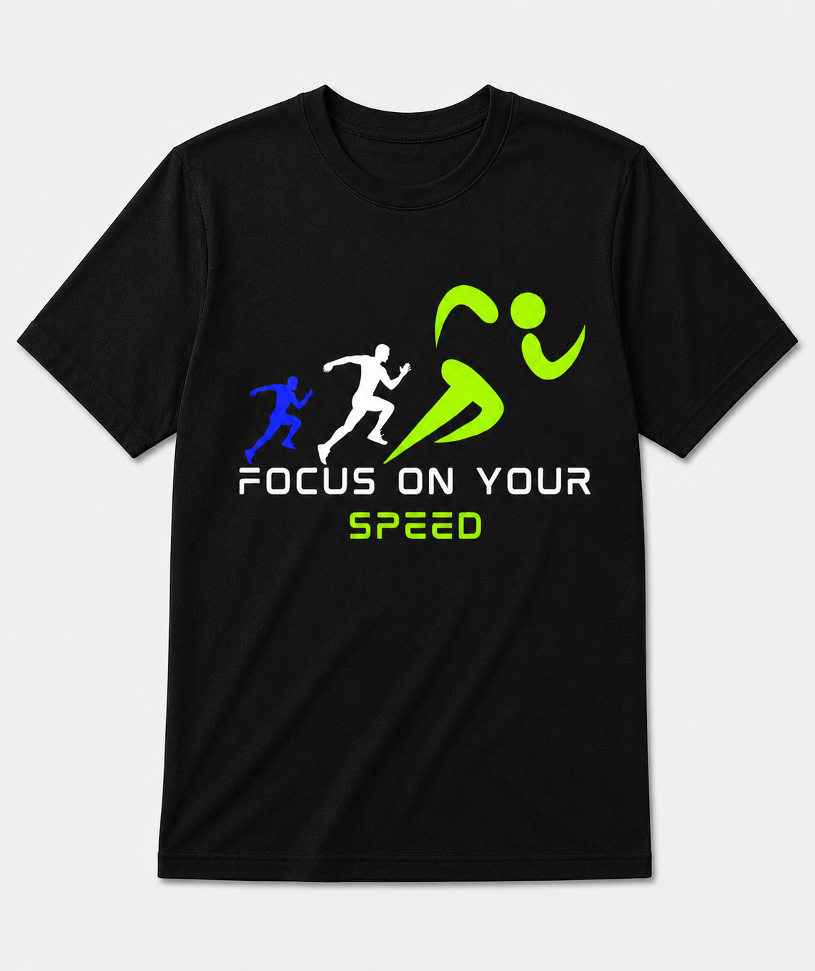 Focus on Your Speed Graphic T-Shirt – Black