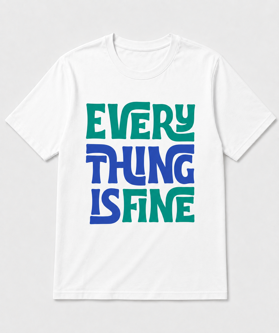 Everything Is Fine Graphic T-Shirt – Navy