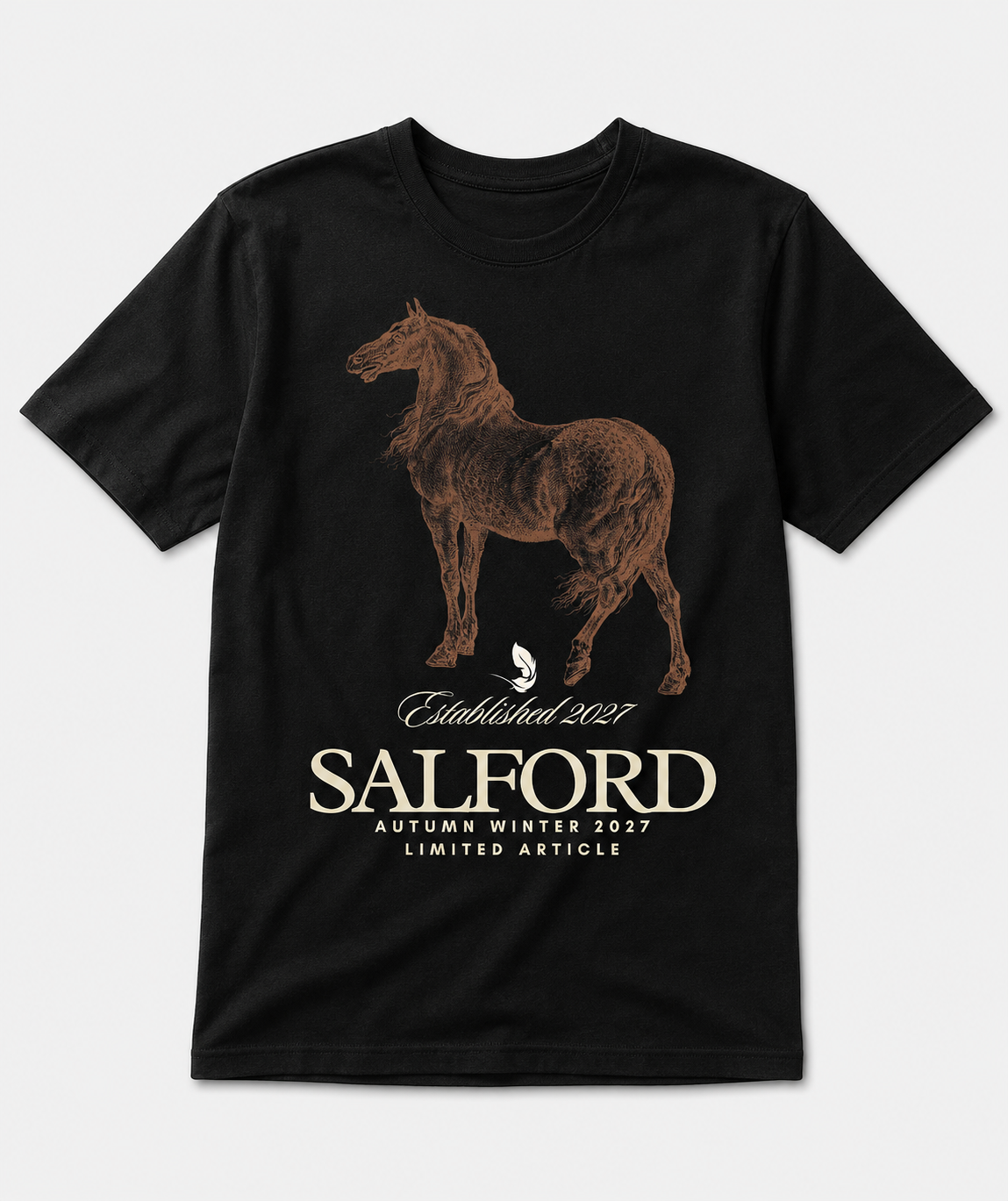 Salford Horse Graphic T-Shirt – Black