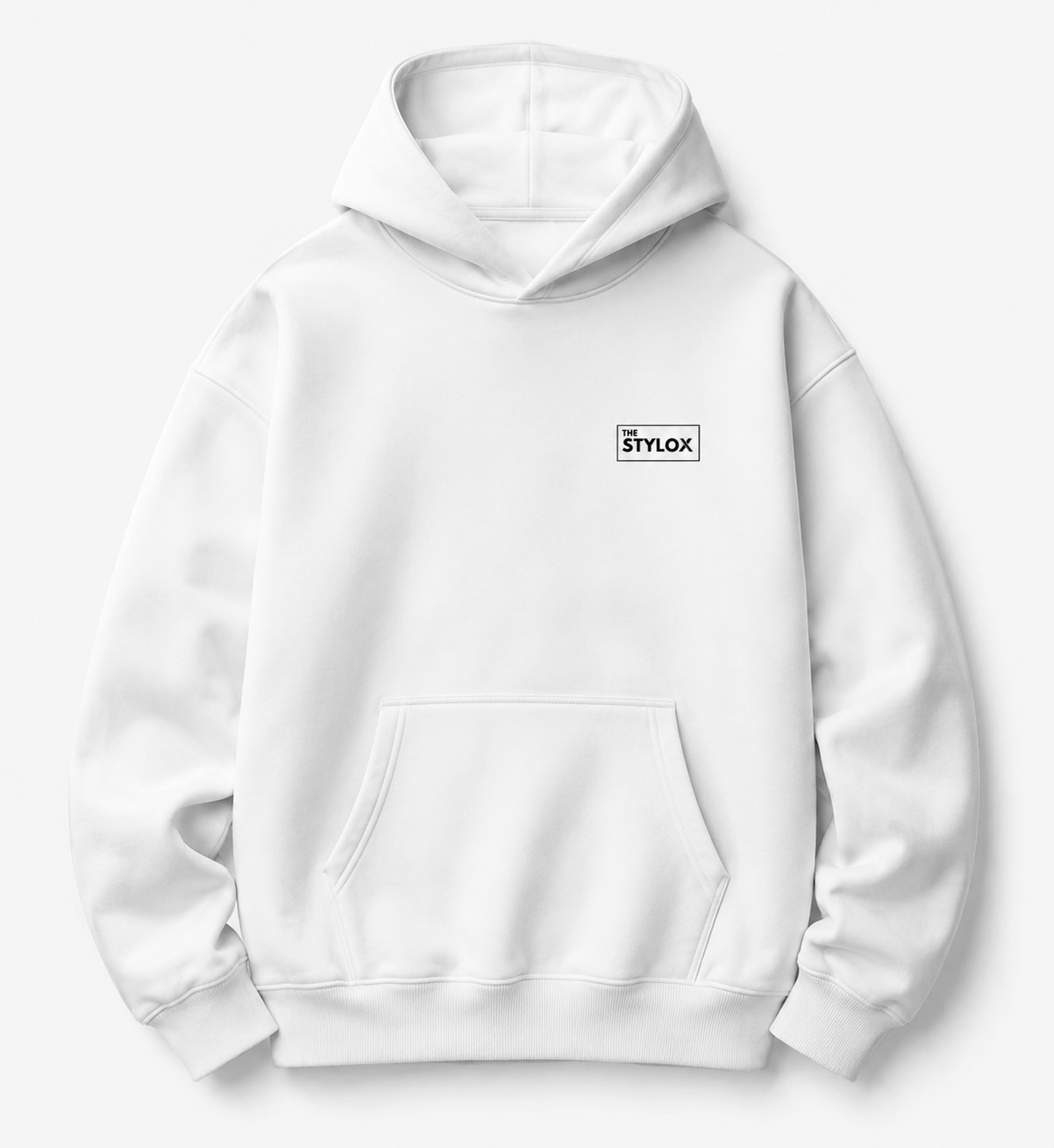 THE STYLOX Core Logo Hoodie – White