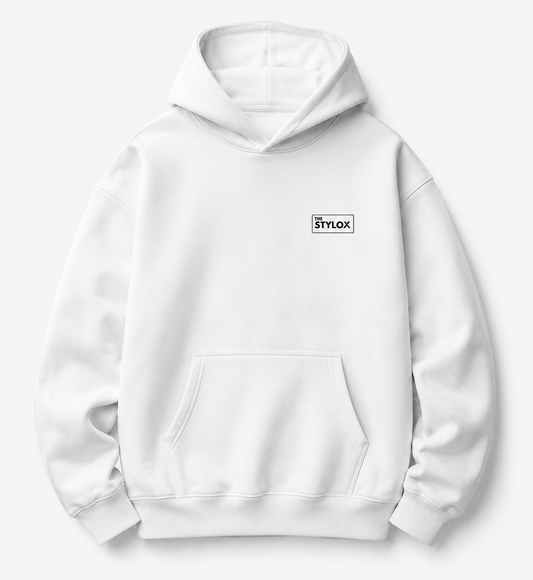 THE STYLOX Core Logo Hoodie – White