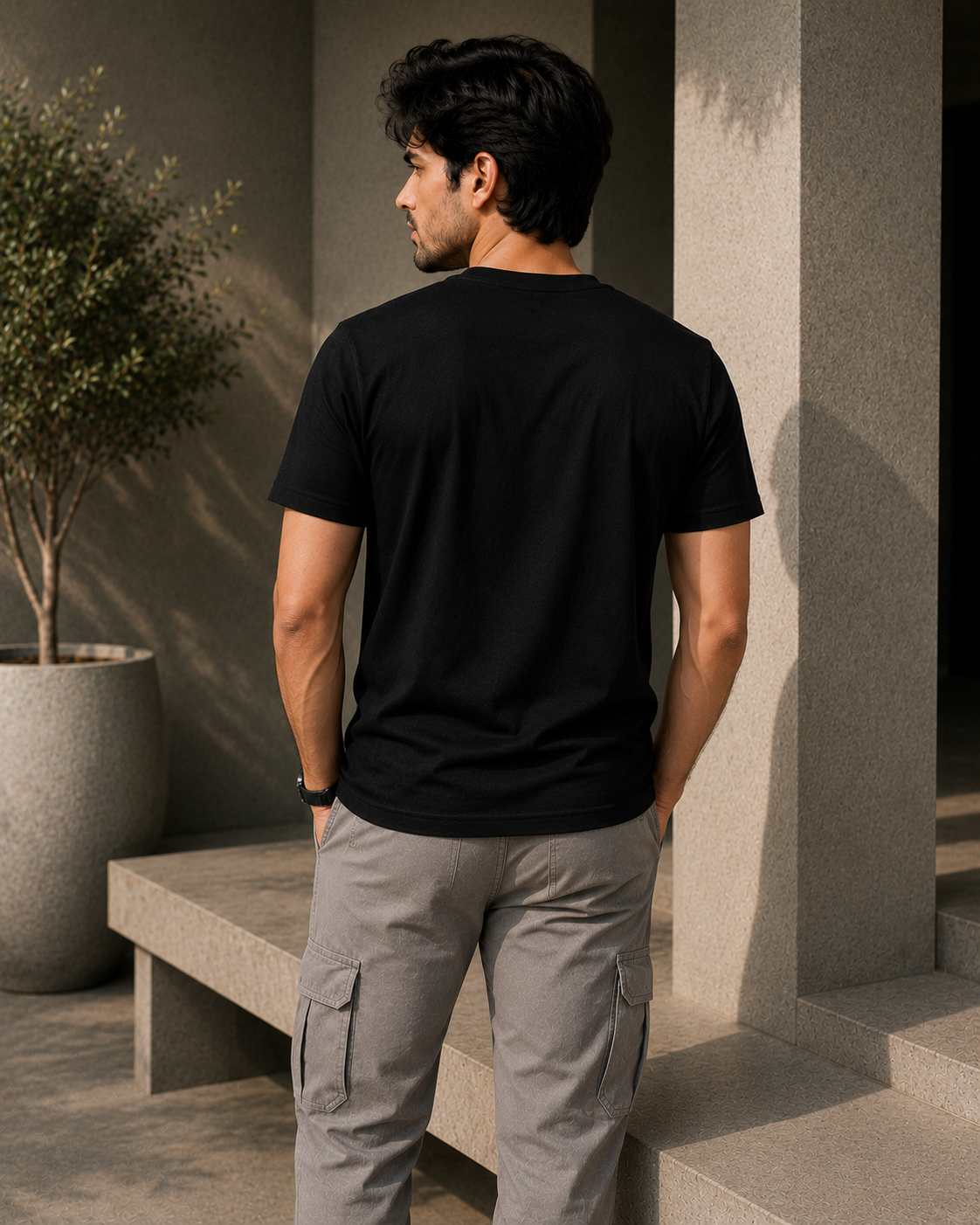 Stay Focus Work Hard Graphic T-Shirt – Black