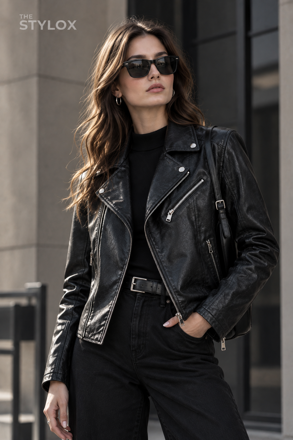 Black Biker The Stylox Signature Jacket