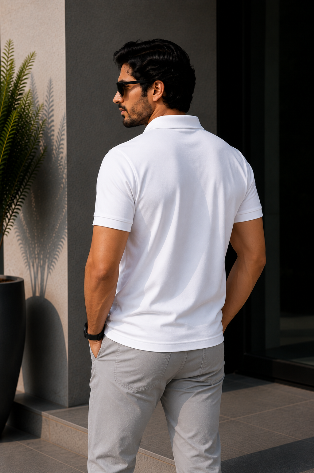 THE STYLOX Essential Logo Polo – White
