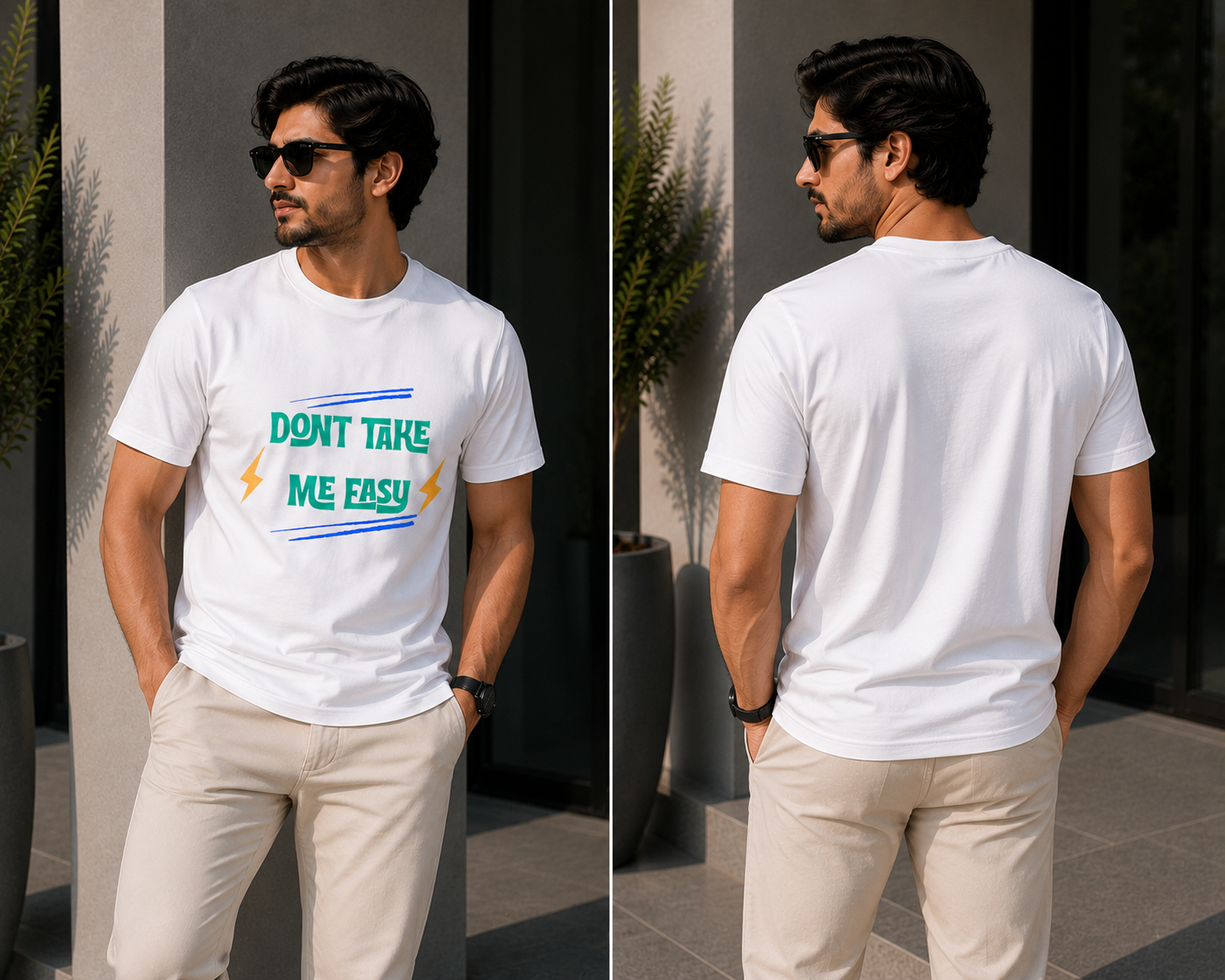 Don’t Take Me Easy Graphic T-Shirt – White