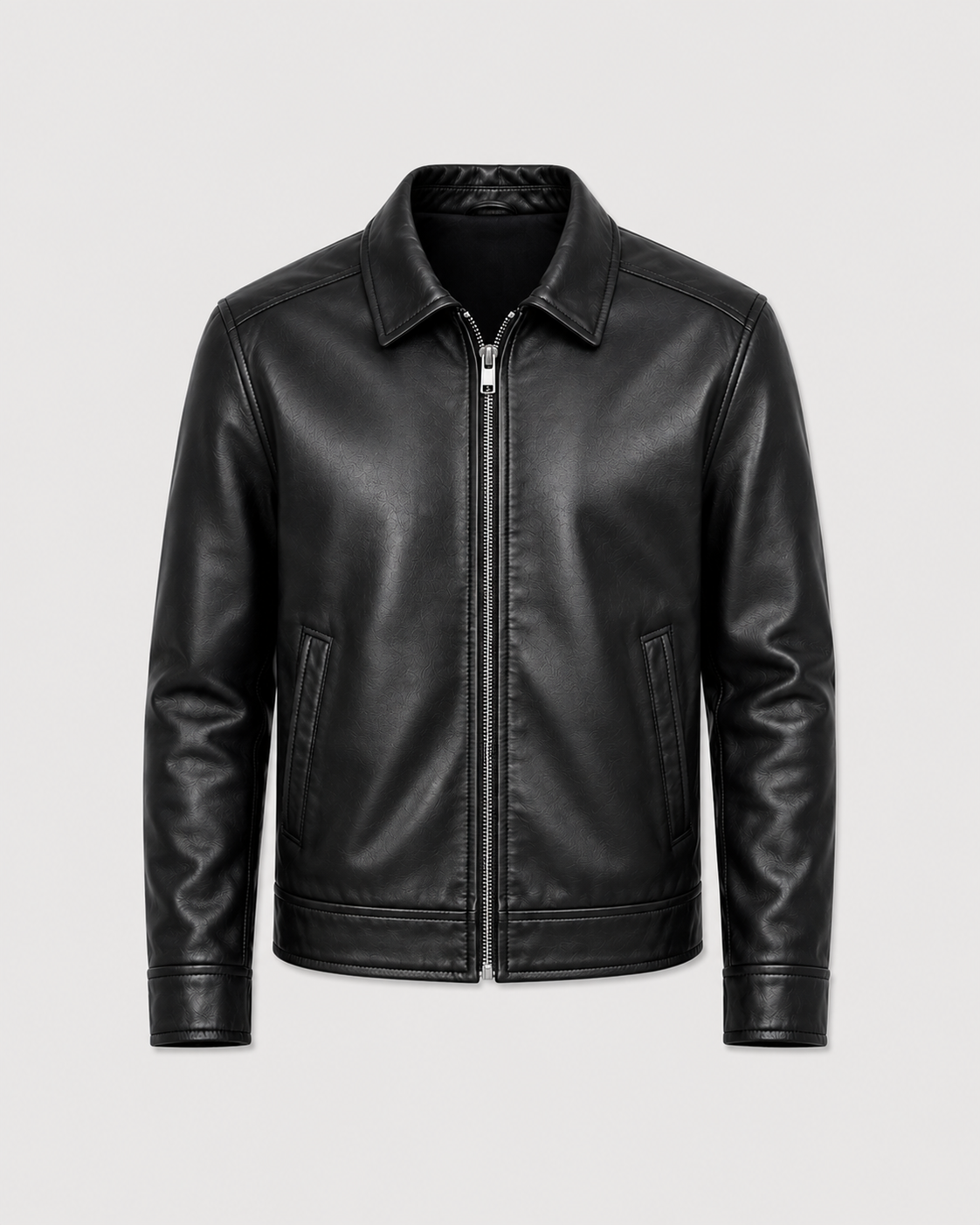 THE STYLOX Noir Edge Leather Jacket